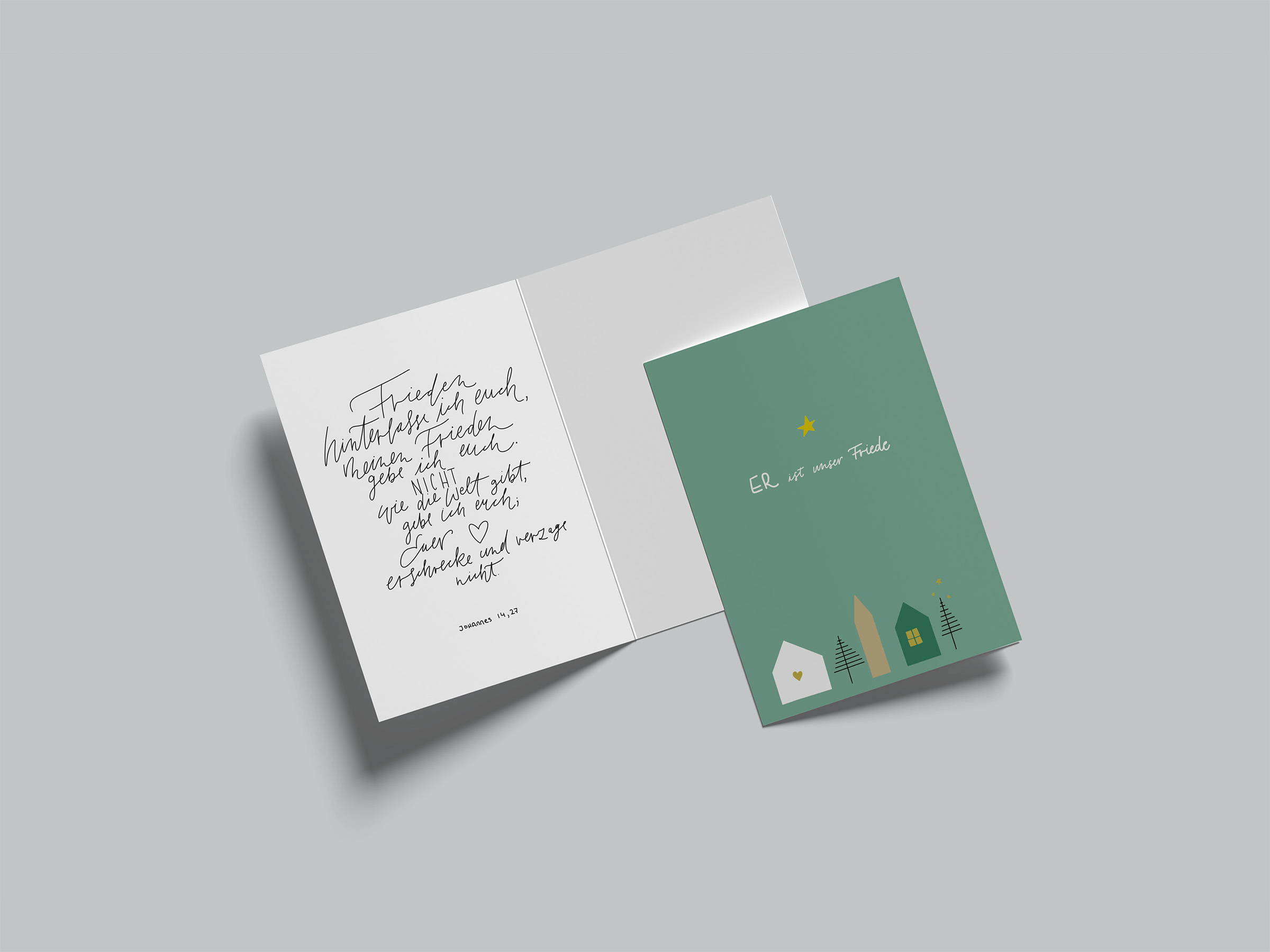 Klappkarte - Er ist unser Friede